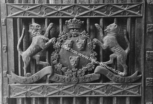 BIRR CASTLE  CREST ON GATE OF GATE TOWER